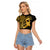 Polynesia Bone Cancer Awareness Raglan Cropped T Shirt Fight Warriors