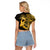 Polynesia Bone Cancer Awareness Raglan Cropped T Shirt Fight Warriors