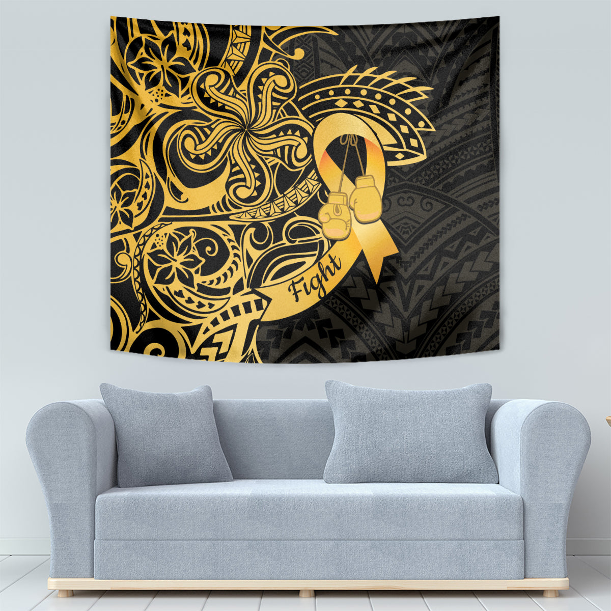 Polynesia Bone Cancer Awareness Tapestry Fight Warriors