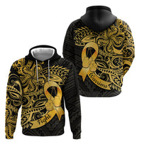 Polynesia Bone Cancer Awareness Zip Hoodie Fight Warriors