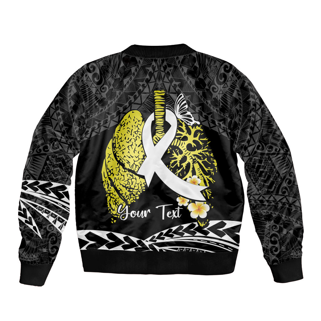 Personalised Polynesia World Lung Cancer Day Bomber Jacket Faith Hope Love