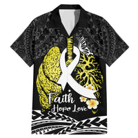 Personalised Polynesia World Lung Cancer Day Family Matching Mermaid Dress and Hawaiian Shirt Faith Hope Love