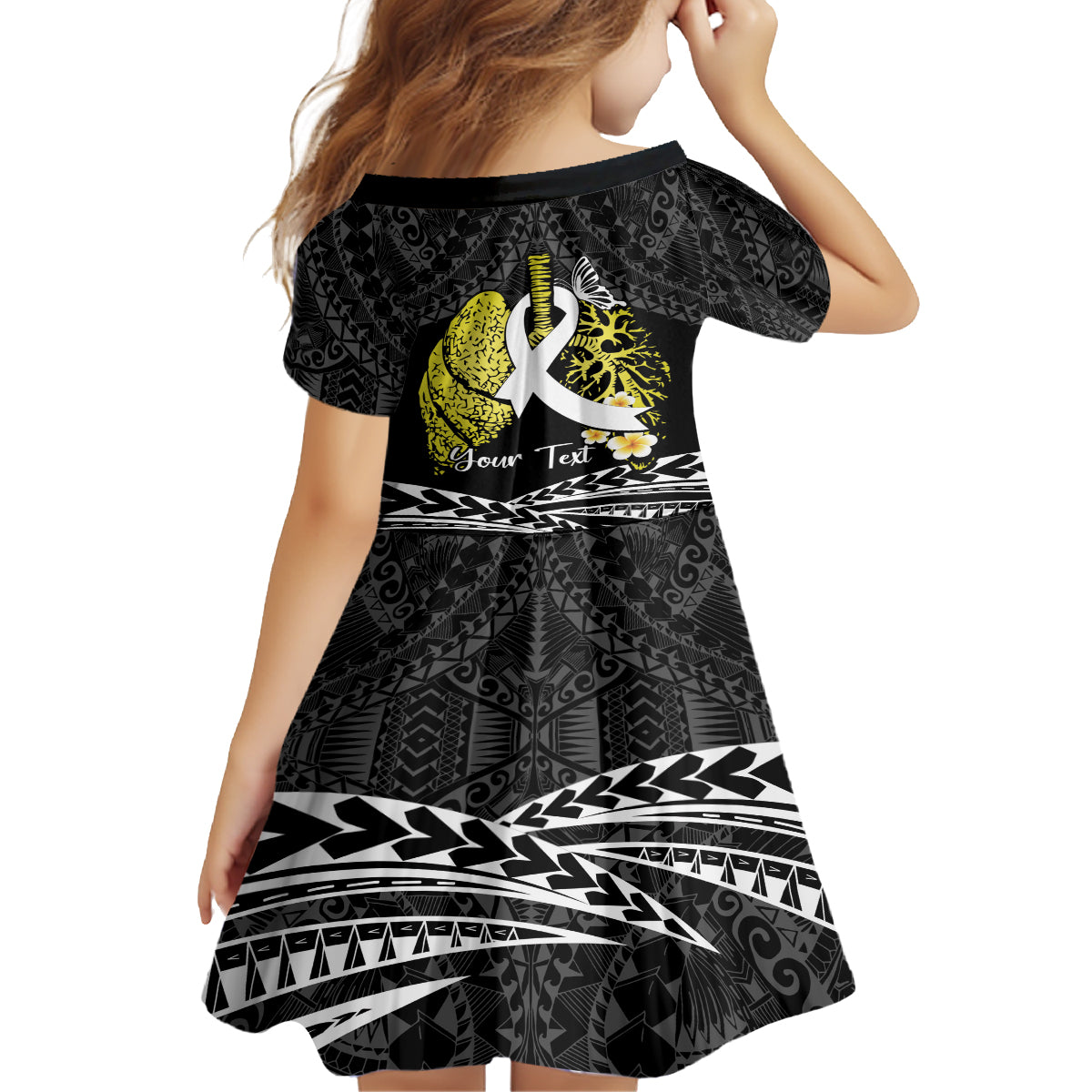 Personalised Polynesia World Lung Cancer Day Family Matching Puletasi and Hawaiian Shirt Faith Hope Love LT14 - Polynesian Pride