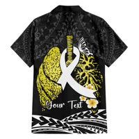 Personalised Polynesia World Lung Cancer Day Family Matching Short Sleeve Bodycon Dress and Hawaiian Shirt Faith Hope Love