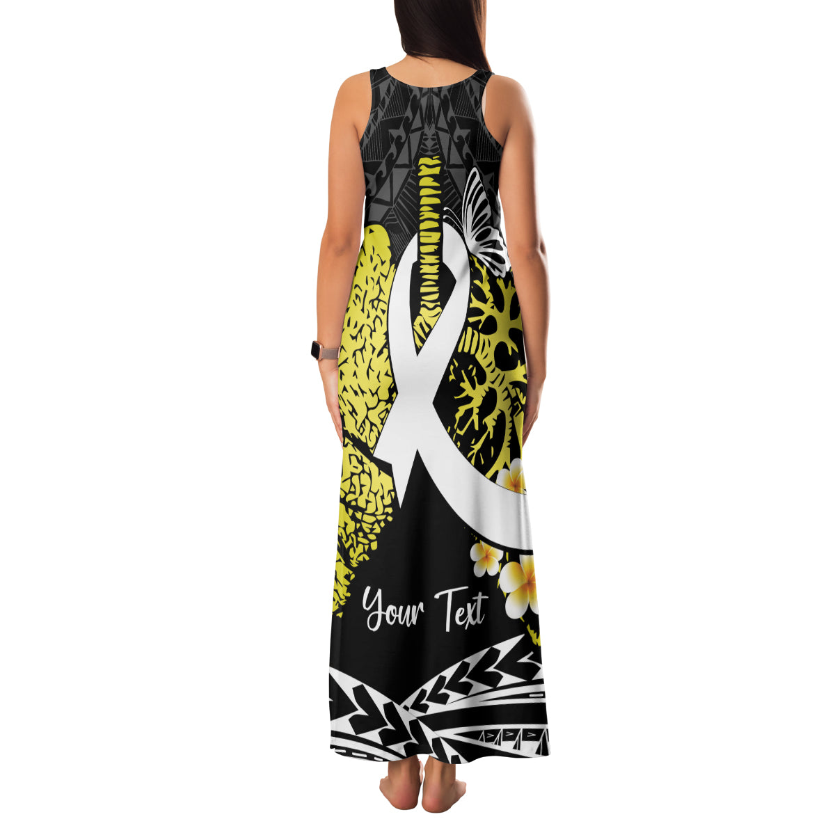 Personalised Polynesia World Lung Cancer Day Family Matching Tank Maxi Dress and Hawaiian Shirt Faith Hope Love