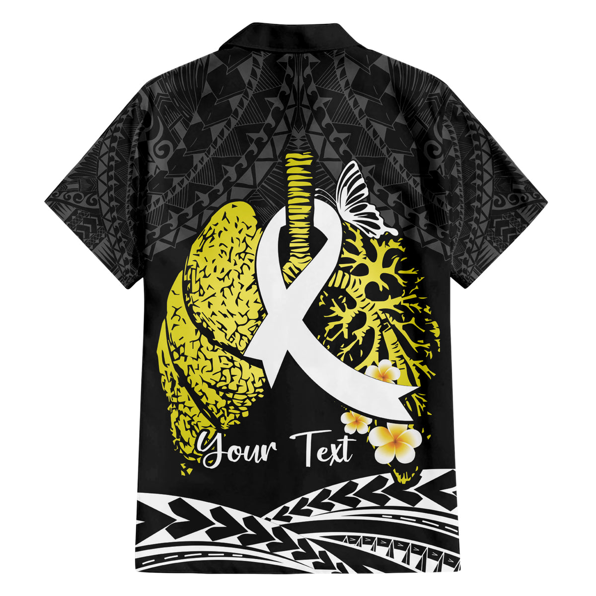 Personalised Polynesia World Lung Cancer Day Hawaiian Shirt Faith Hope Love