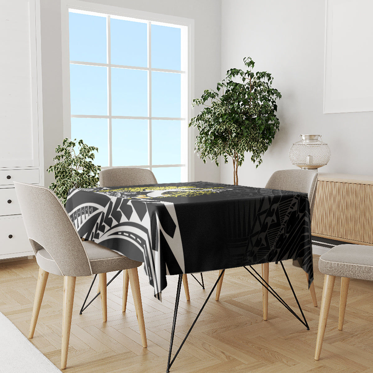 Polynesia World Lung Cancer Day Tablecloth Faith Hope Love