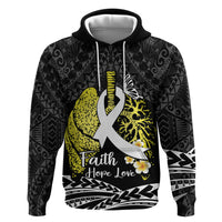 Personalised Polynesia World Lung Cancer Day Zip Hoodie Faith Hope Love