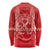 Personalised In September We Wear Red Long Sleeve Shirt Polynesia Blood Cancer Awareness