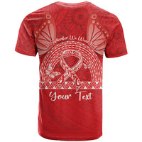 Personalised In September We Wear Red T Shirt Polynesia Blood Cancer Awareness