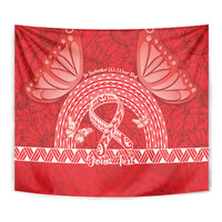 Personalised In September We Wear Red Tapestry Polynesia Blood Cancer Awareness