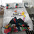 Kiribati Independence Day Bedding Set Frigatebird Mix Tropical Flowers - White Style