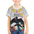 Kiribati Independence Day Family Matching Puletasi and Hawaiian Shirt Frigatebird Mix Tropical Flowers - White Style