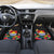 Kiribati Independence Day Car Mats Frigatebird Mix Tropical Flowers - Black Style