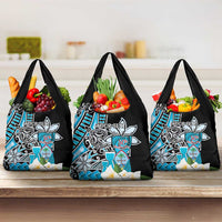 Personalised Guam Liberation Day Grocery Bag Chamorro Latte Stone With Guasali Flowers