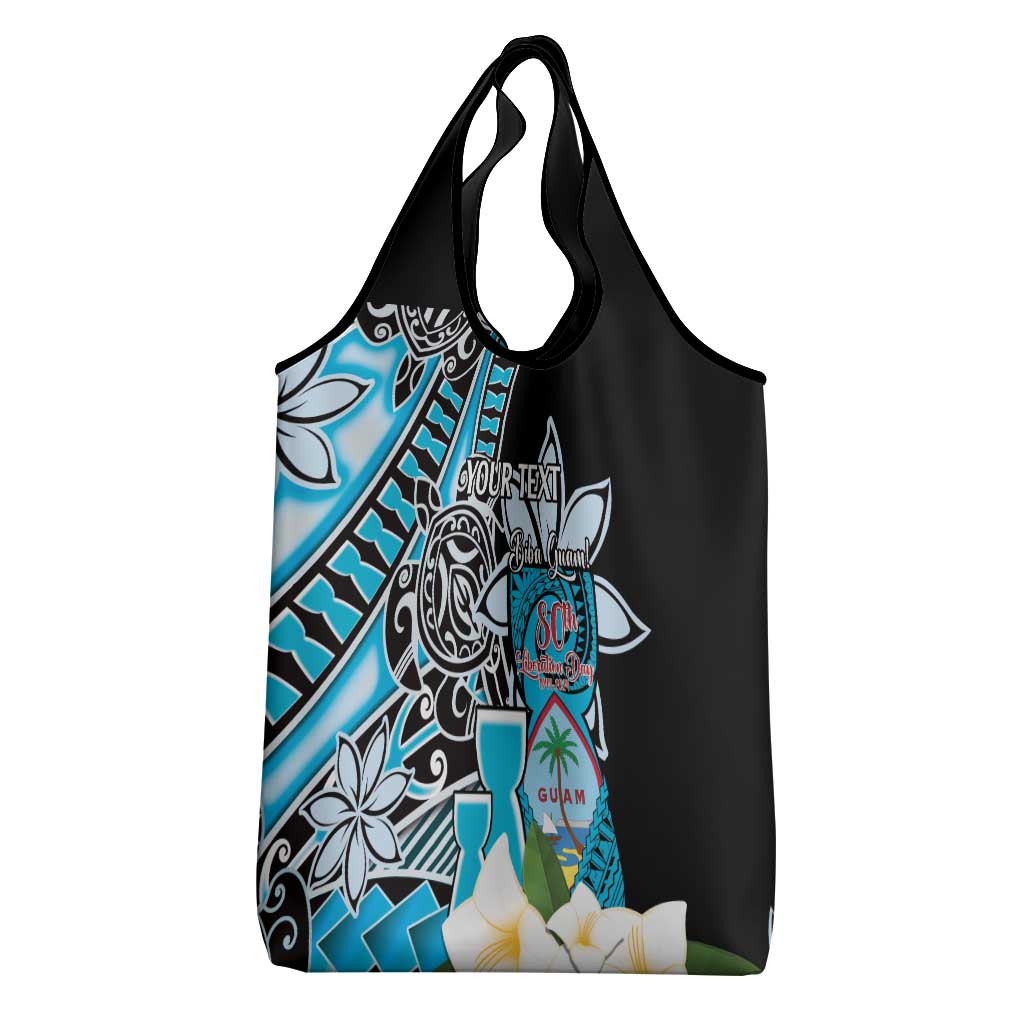 Personalised Guam Liberation Day Grocery Bag Chamorro Latte Stone With Guasali Flowers