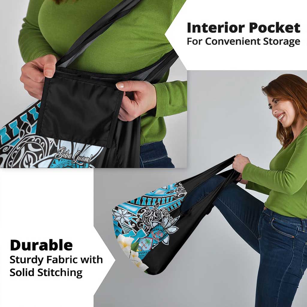 Personalised Guam Liberation Day Grocery Bag Chamorro Latte Stone With Guasali Flowers