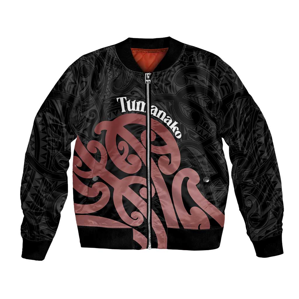 New Zealand Mangopare Tamanako Bomber Jacket Aotearoa Maori LT14 Unisex Brown - Polynesian Pride