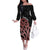 New Zealand Mangopare Tamanako Family Matching Off The Shoulder Long Sleeve Dress and Hawaiian Shirt Aotearoa Maori