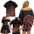 New Zealand Mangopare Tamanako Family Matching Off Shoulder Short Dress and Hawaiian Shirt Aotearoa Maori
