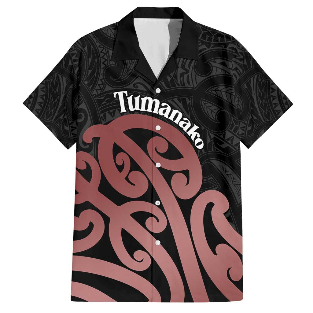 New Zealand Mangopare Tamanako Family Matching Puletasi and Hawaiian Shirt Aotearoa Maori LT14 Dad's Shirt - Short Sleeve Brown - Polynesian Pride