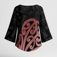 New Zealand Mangopare Tamanako Kimono Sleeve Blouse Aotearoa Maori - Polynesian Pride