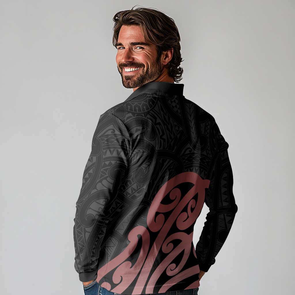 New Zealand Mangopare Tamanako Long Sleeve Polo Shirt Aotearoa Maori