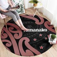 New Zealand Mangopare Tamanako Round Carpet Aotearoa Maori
