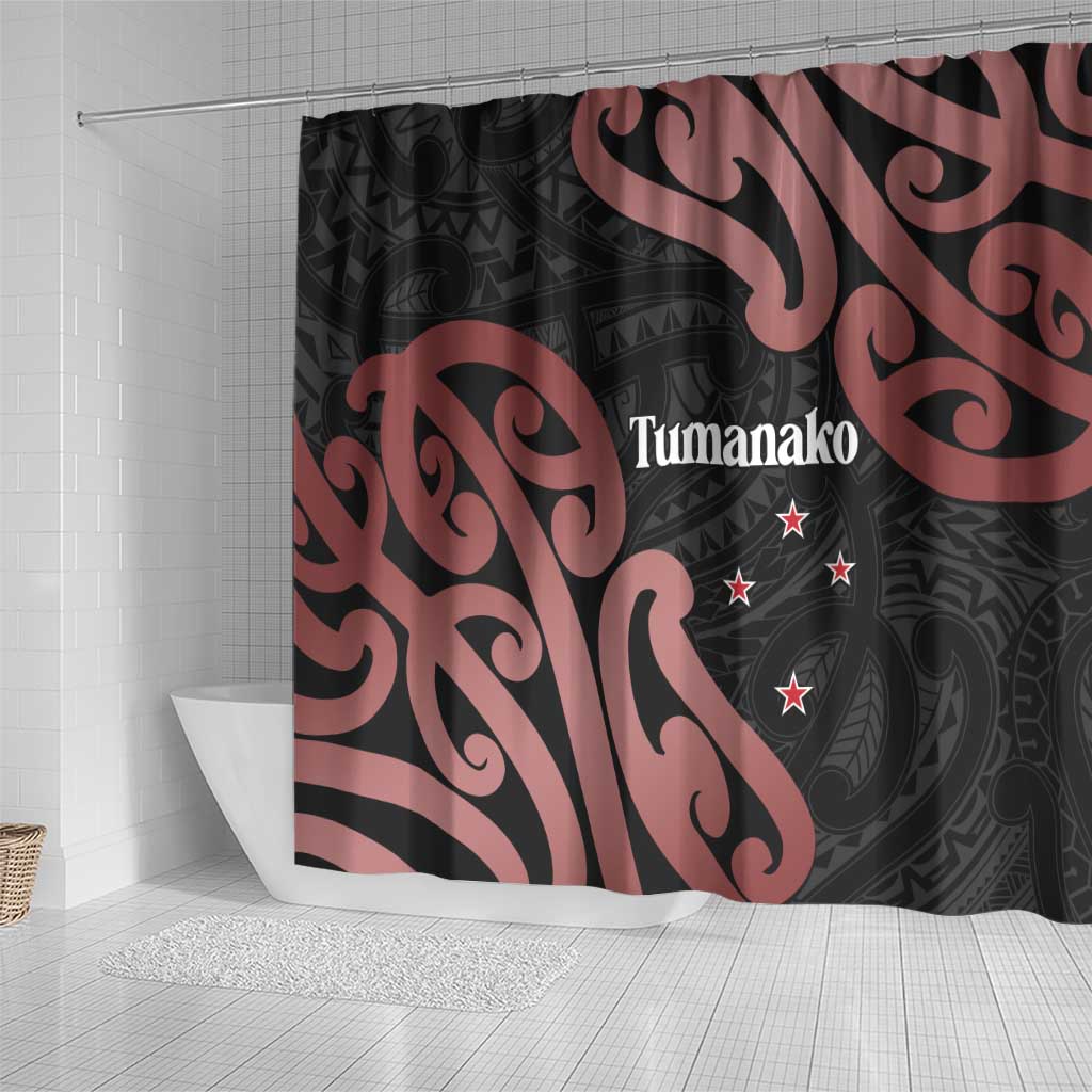 New Zealand Mangopare Tamanako Shower Curtain Aotearoa Maori