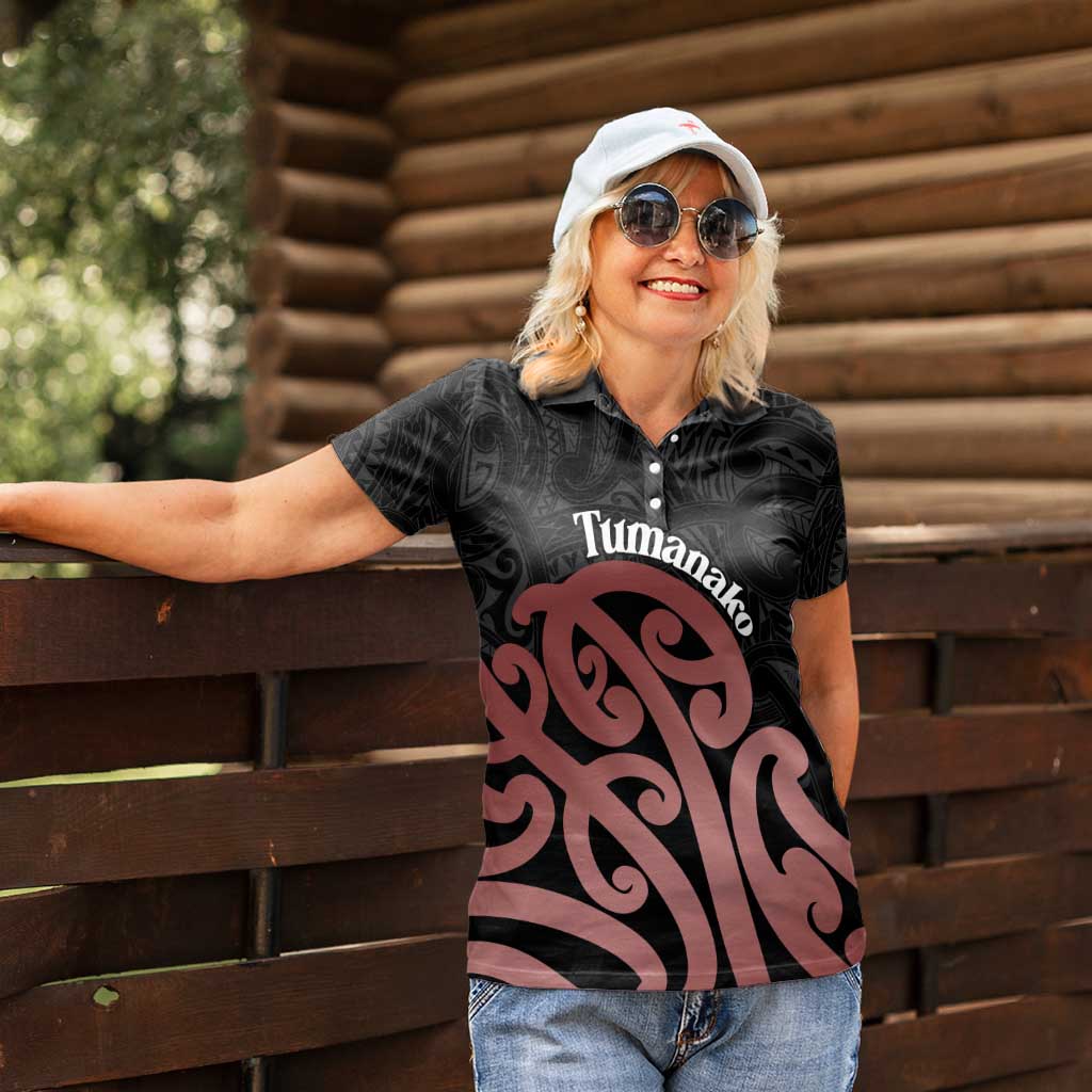 New Zealand Mangopare Tamanako Women Polo Shirt Aotearoa Maori