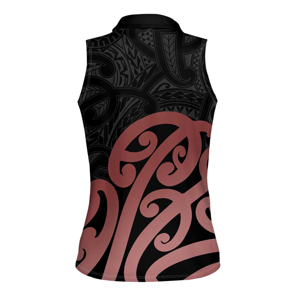 New Zealand Mangopare Tamanako Women Sleeveless Polo Shirt Aotearoa Maori