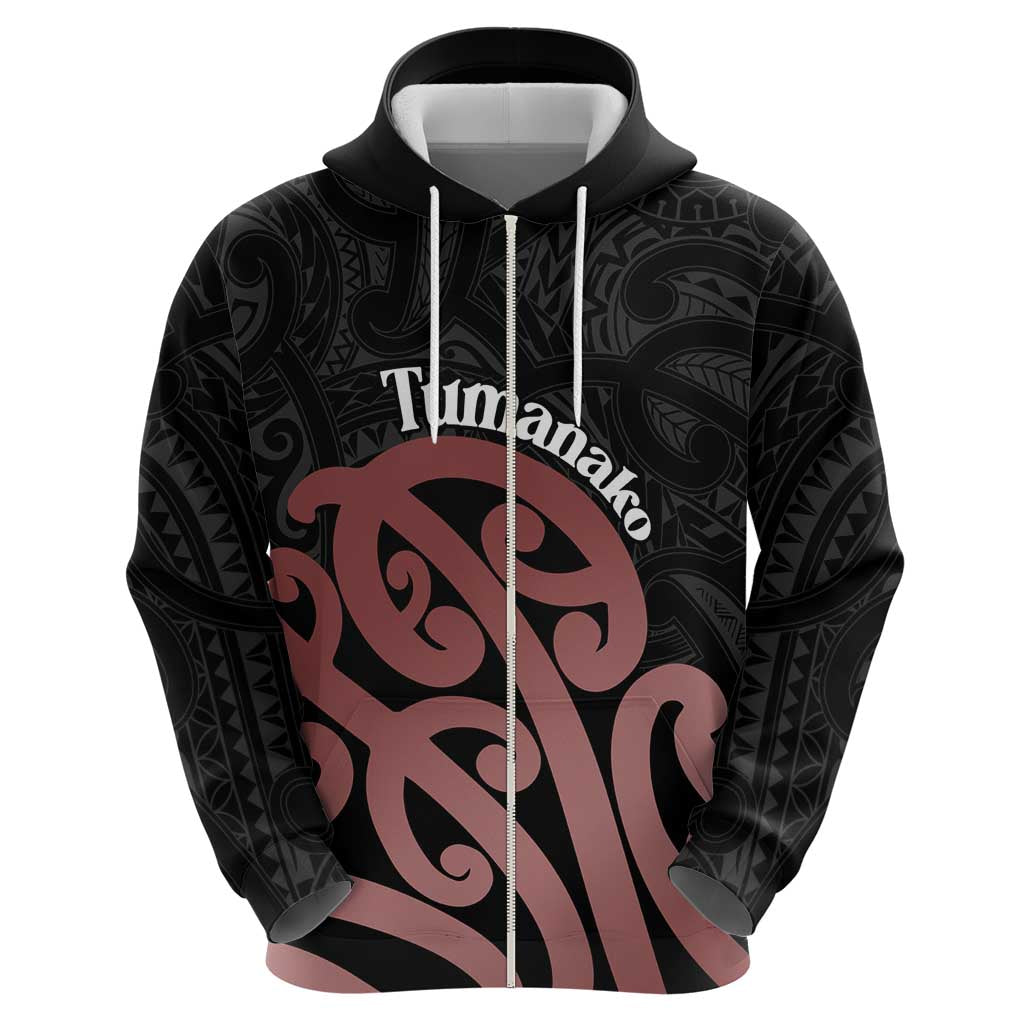 New Zealand Mangopare Tamanako Zip Hoodie Aotearoa Maori LT14 - Polynesian Pride