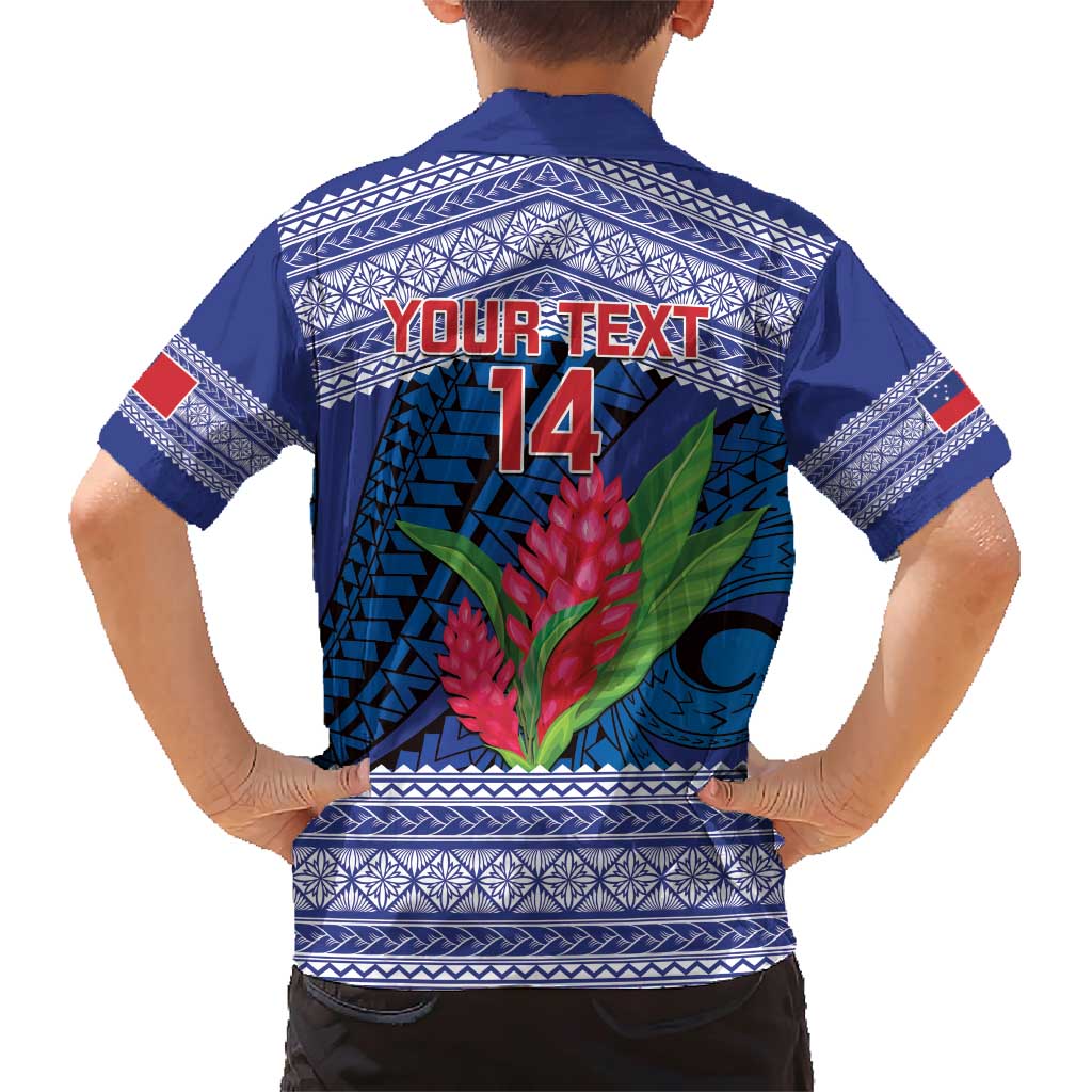 Custom Samoa Rugby Family Matching Short Sleeve Bodycon Dress and Hawaiian Shirt 2024 Go Champions Samoan Gingers