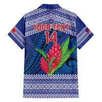Custom Samoa Rugby Family Matching Short Sleeve Bodycon Dress and Hawaiian Shirt 2024 Go Champions Samoan Gingers