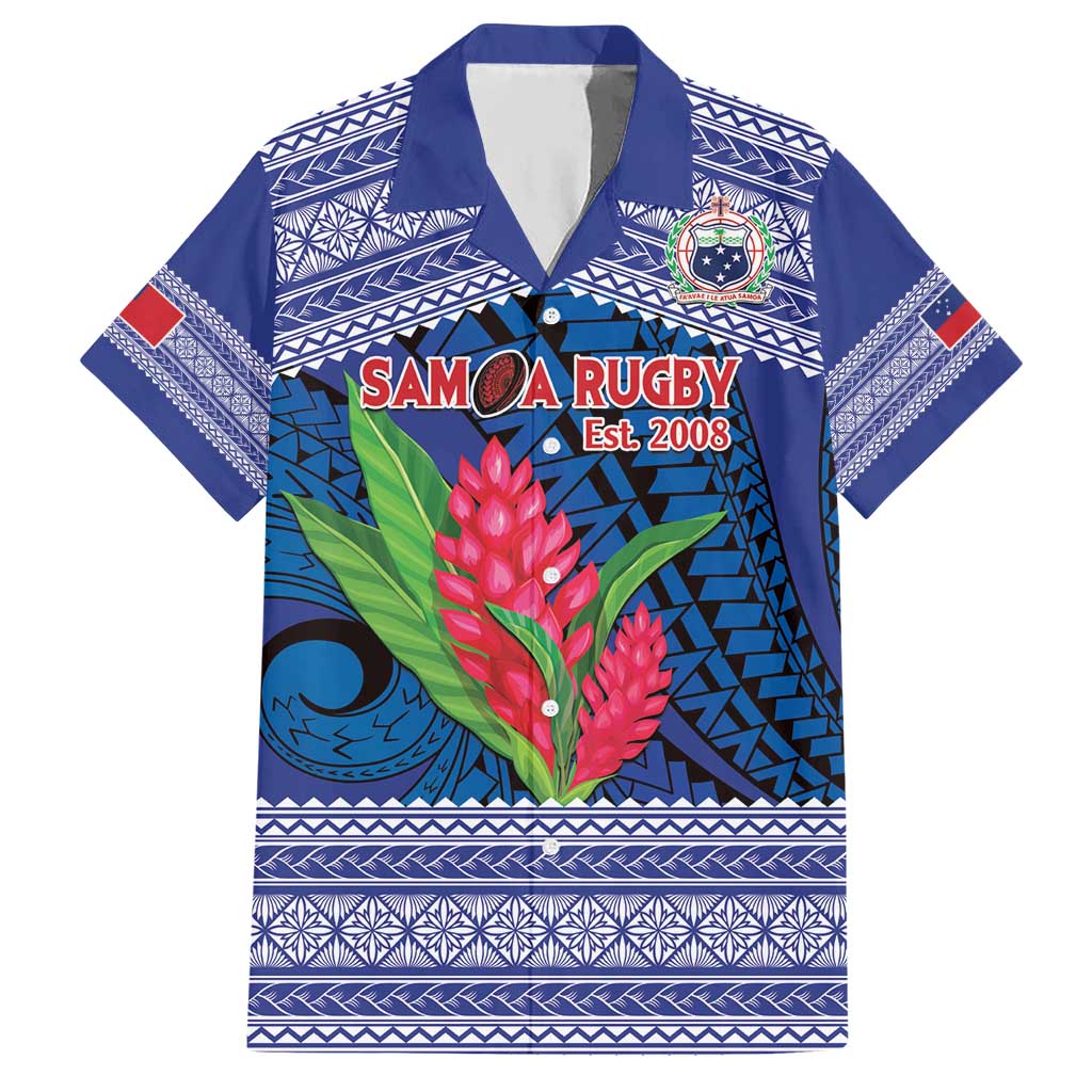 Custom Samoa Rugby Hawaiian Shirt 2024 Go Champions Samoan Gingers LT14 Blue - Polynesian Pride