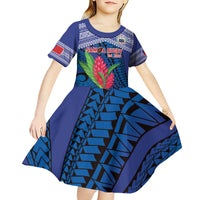 Custom Samoa Rugby Kid Short Sleeve Dress 2024 Go Champions Samoan Gingers