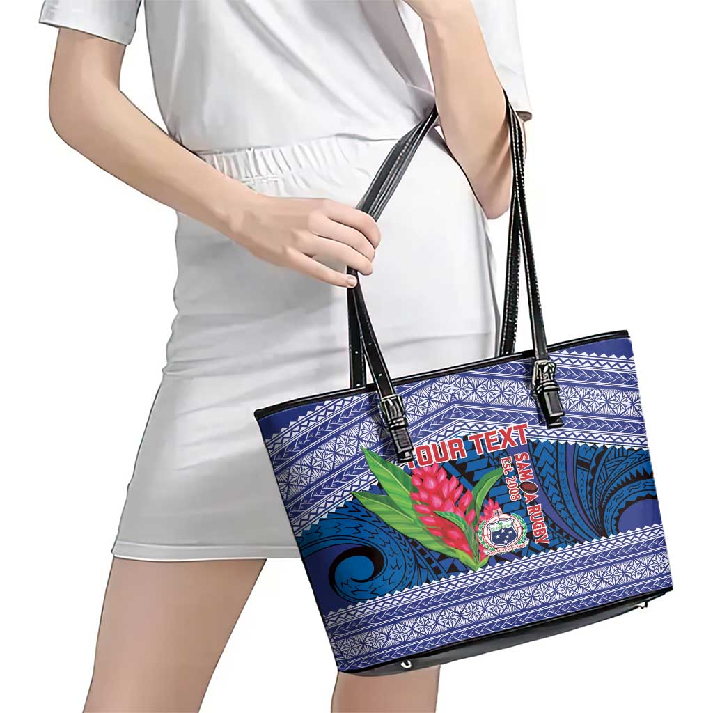 Custom Samoa Rugby Leather Tote Bag 2024 Go Champions Samoan Gingers