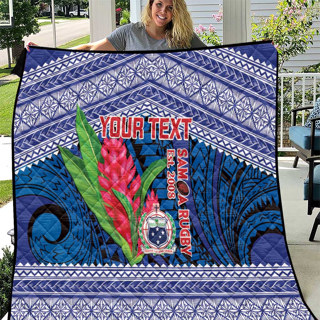 Custom Samoa Rugby Quilt 2024 Go Champions Samoan Gingers LT14 Blue - Polynesian Pride