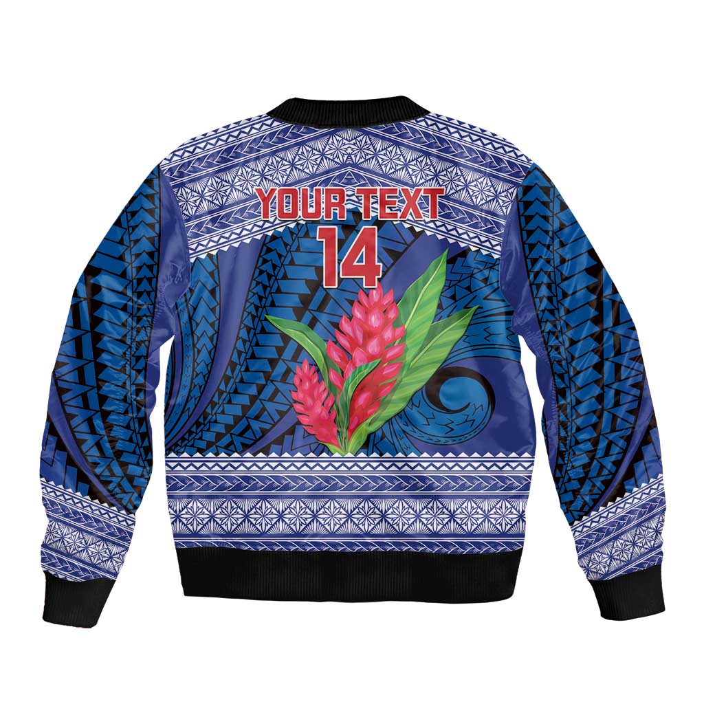 Custom Samoa Rugby Sleeve Zip Bomber Jacket 2024 Go Champions Samoan Gingers LT14 - Polynesian Pride