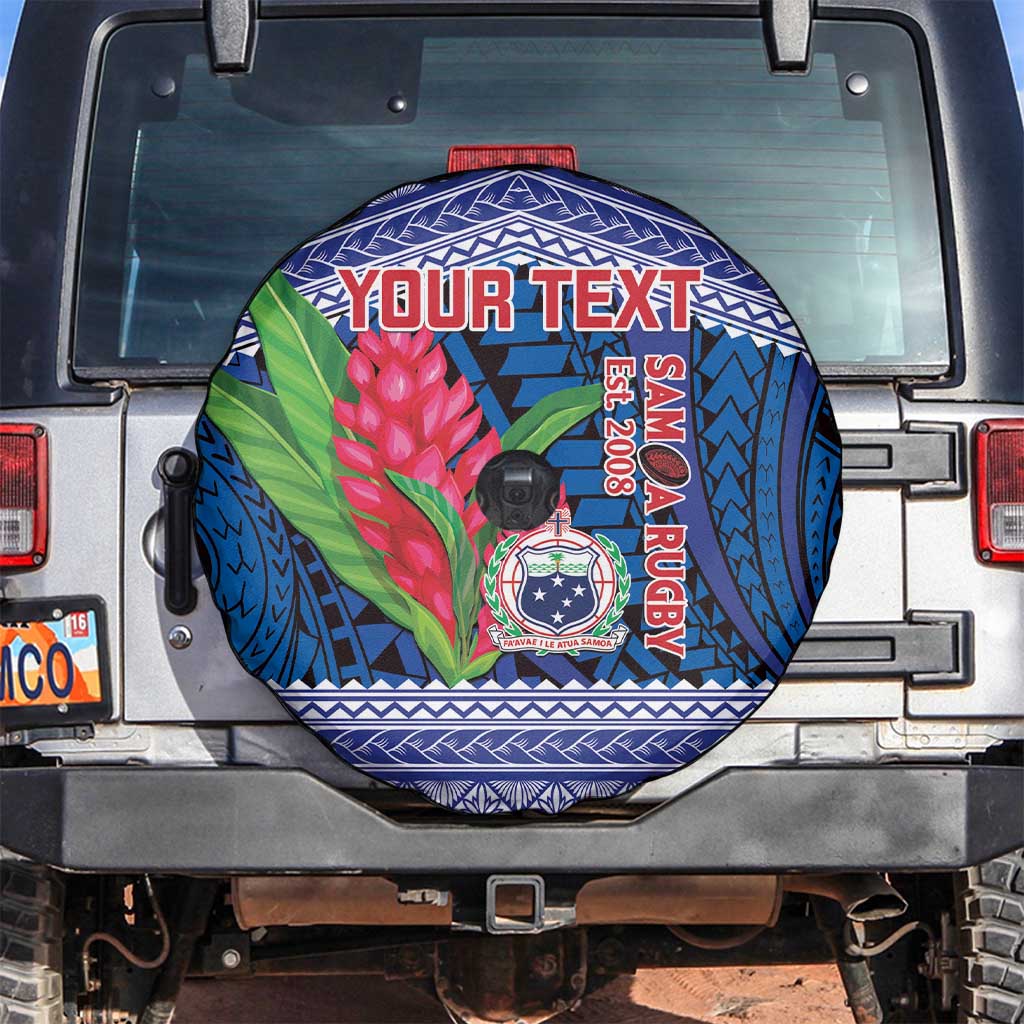 Custom Samoa Rugby Spare Tire Cover 2024 Go Champions Samoan Gingers LT14 Blue - Polynesian Pride