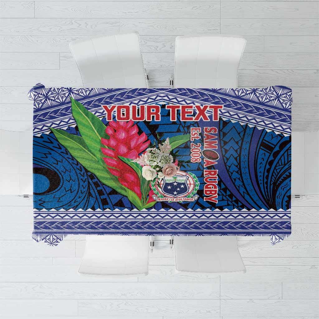 Custom Samoa Rugby Tablecloth 2024 Go Champions Samoan Gingers LT14 Blue - Polynesian Pride