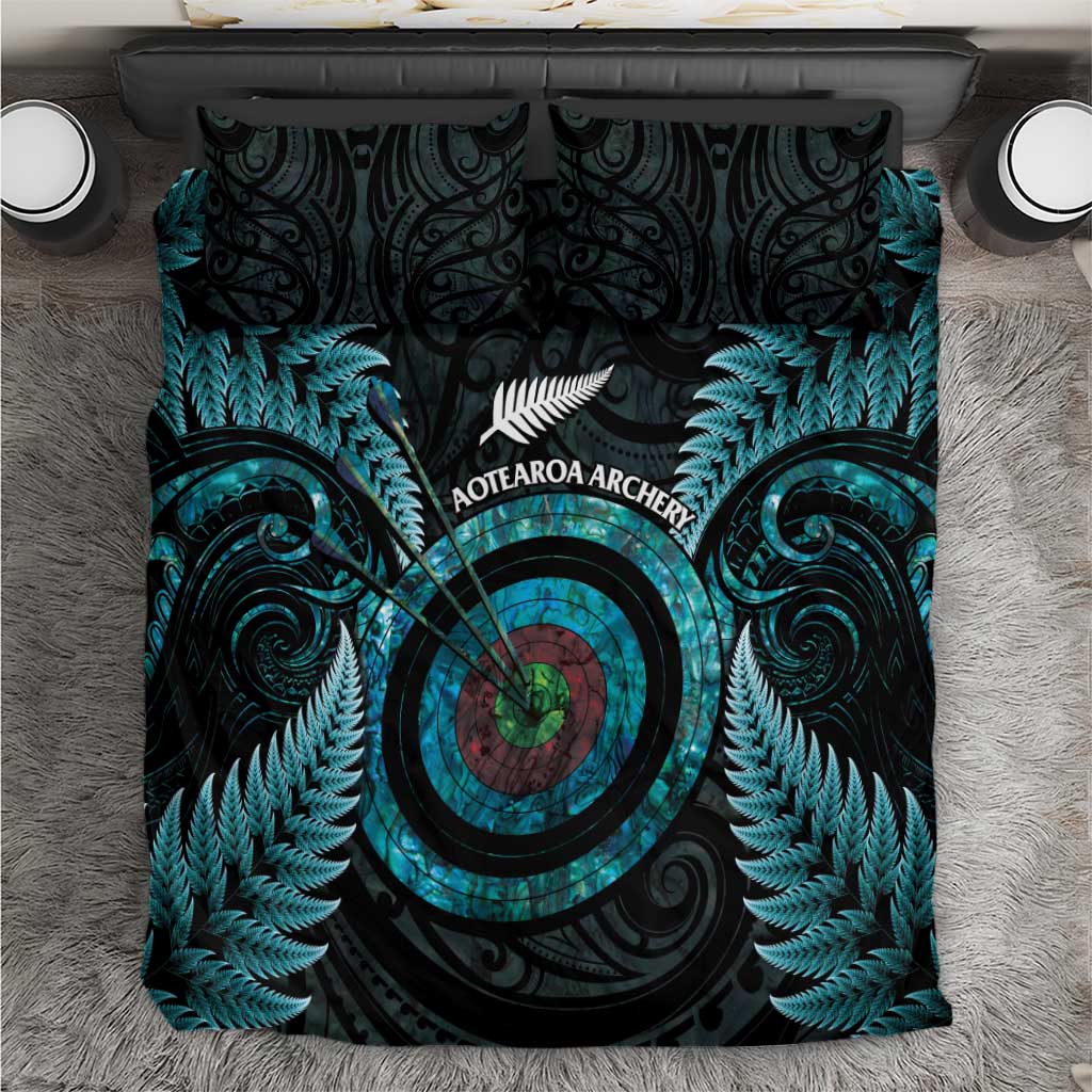 New Zealand Archery Bedding Set Aotearoa Silver Fern Maori - Polynesian Pride