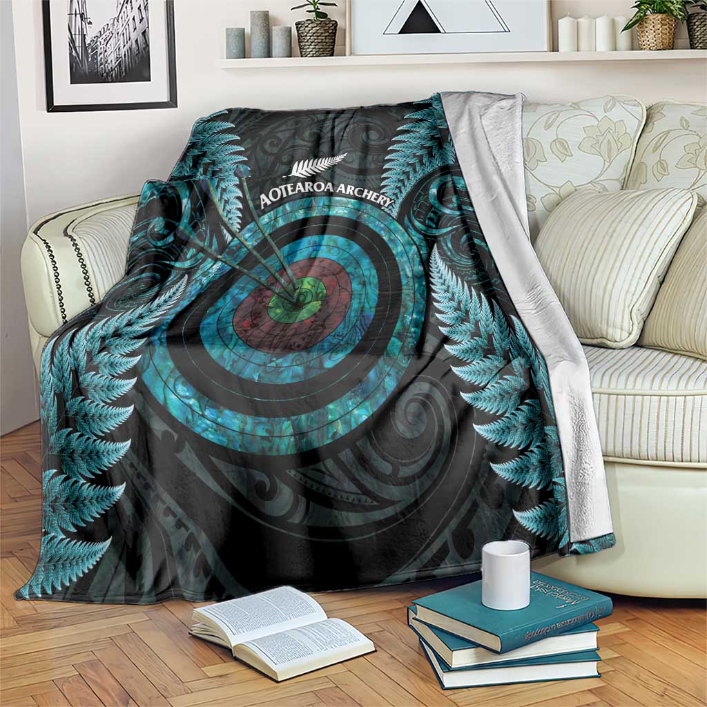 New Zealand Archery Blanket Aotearoa Silver Fern Maori - Polynesian Pride