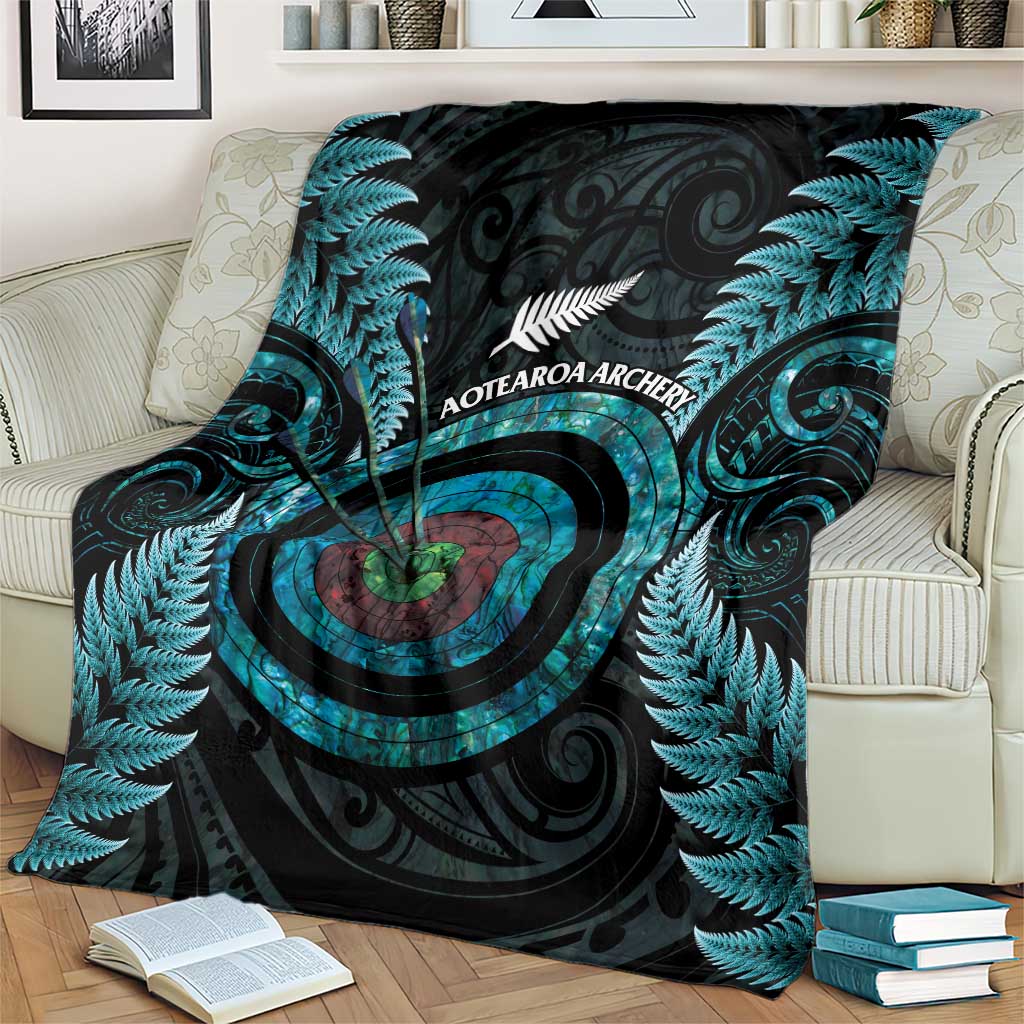 New Zealand Archery Blanket Aotearoa Silver Fern Maori - Polynesian Pride