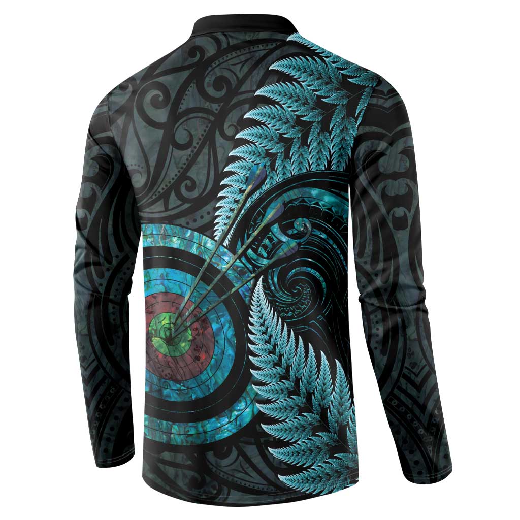 New Zealand Archery Button Sweatshirt Aotearoa Silver Fern Maori - Polynesian Pride