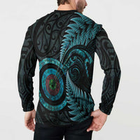 New Zealand Archery Button Sweatshirt Aotearoa Silver Fern Maori - Polynesian Pride