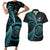 New Zealand Archery Couples Matching Short Sleeve Bodycon Dress and Hawaiian Shirt Aotearoa Silver Fern Maori - Polynesian Pride