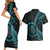 New Zealand Archery Couples Matching Short Sleeve Bodycon Dress and Hawaiian Shirt Aotearoa Silver Fern Maori - Polynesian Pride