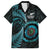 New Zealand Archery Family Matching Off Shoulder Short Dress and Hawaiian Shirt Aotearoa Silver Fern Maori - Polynesian Pride