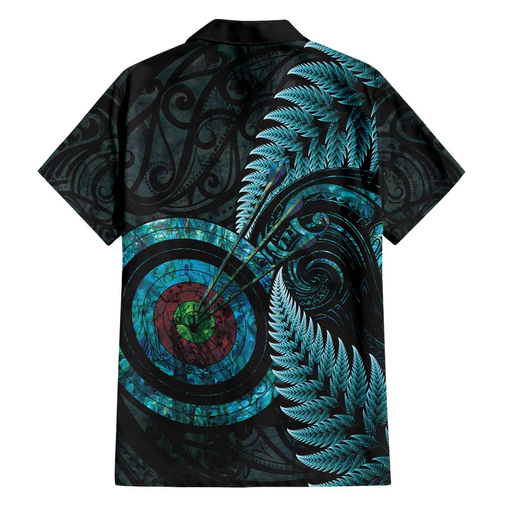 New Zealand Archery Family Matching Puletasi and Hawaiian Shirt Aotearoa Silver Fern Maori - Polynesian Pride